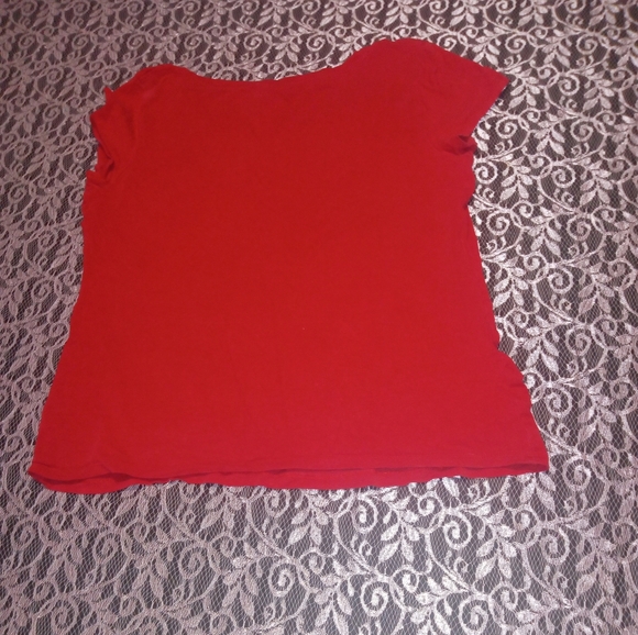 Joe Fresh Red Women's Short Sleeve Tee - Picture 2 of 2